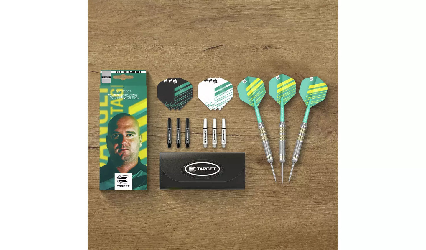 Target Rob Cross 22g Brass Darts Set and Dart Wallet
