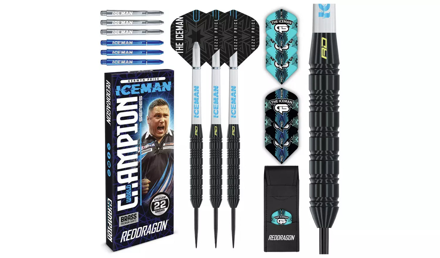 Red Dragon Gerwyn Price Iceman 22g Brass Darts Set