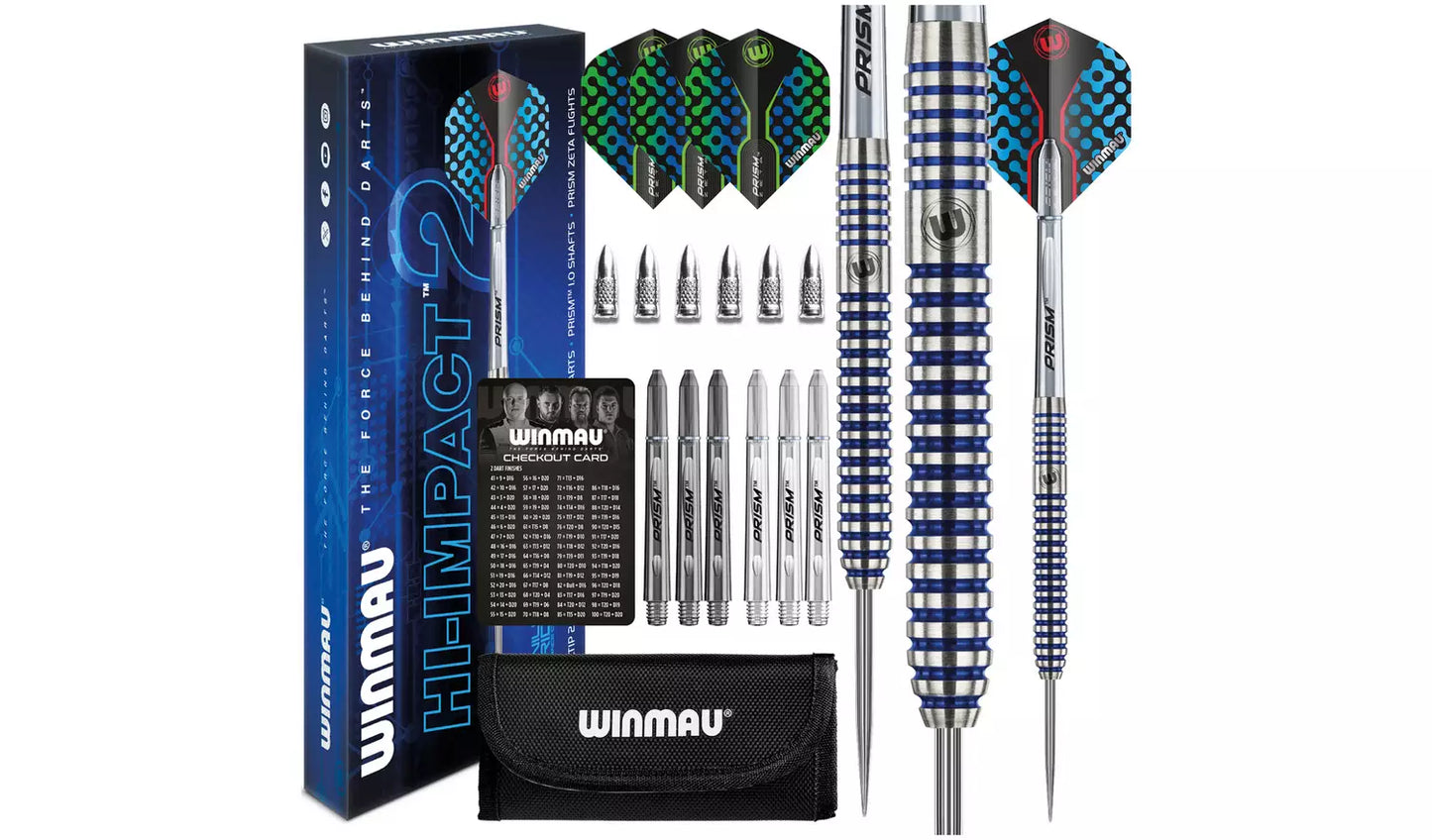 Winmau Hi-Impact 24G 95% Tungsten Darts Set and Case