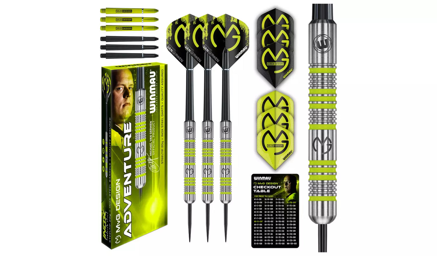 Winmau Michael van Gerwen MvG Adventure 20g Steel Darts Set