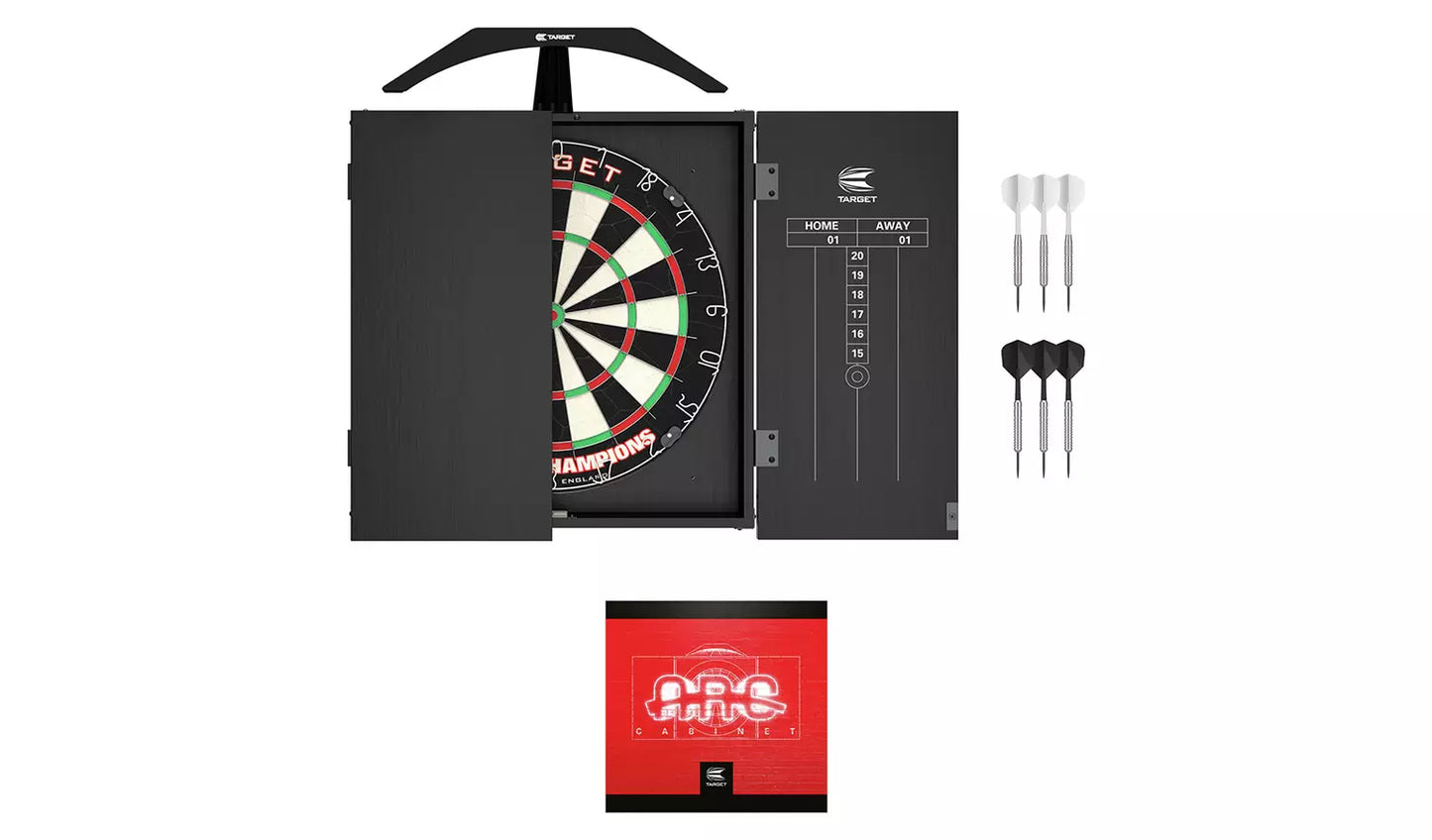 Target Darts ARC Light Dartboard Cabinet Set with Darts