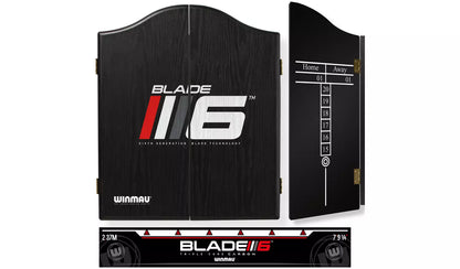 Winmau Blade 6 Dartboard Cabinet and Oche Throw Line