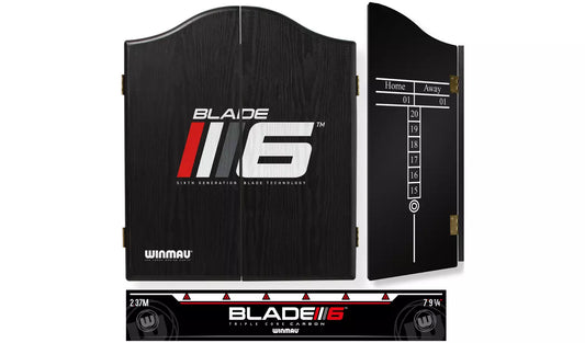 Winmau Blade 6 Dartboard Cabinet and Oche Throw Line