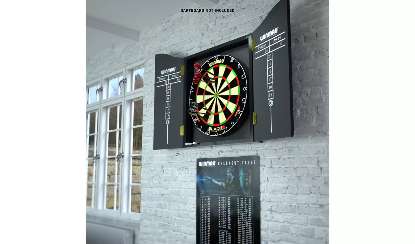 Winmau Blade 6 Dartboard Cabinet and Oche Throw Line