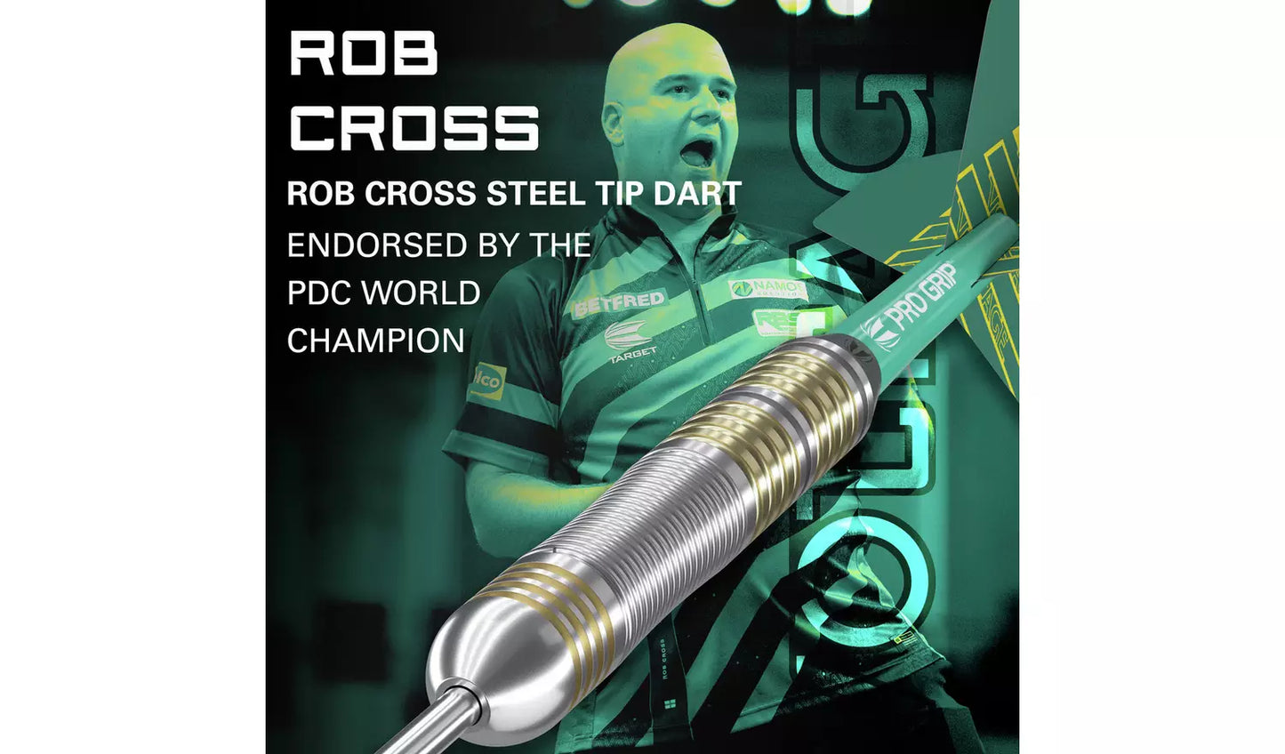 Target Rob Cross 22g Brass Darts Set and Dart Wallet