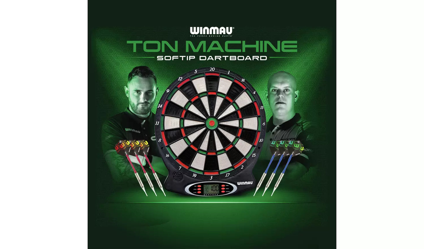 Winmau Softip Electronic Dartboard, Scorer & X2 Sets Darts