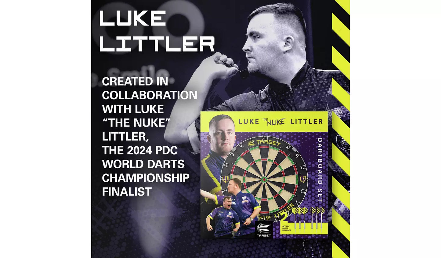 Target Luke Littler Dartboard and Darts Set