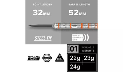 Target Raymond van Barneveld 23g Tungsten Darts Set