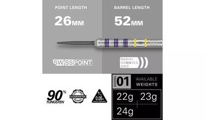 Target Luke Littler Loadout 90% Tungsten 23g Darts Set