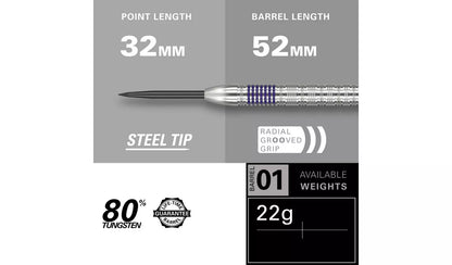 Target Luke Littler 22g 80% Tungsten Darts Set