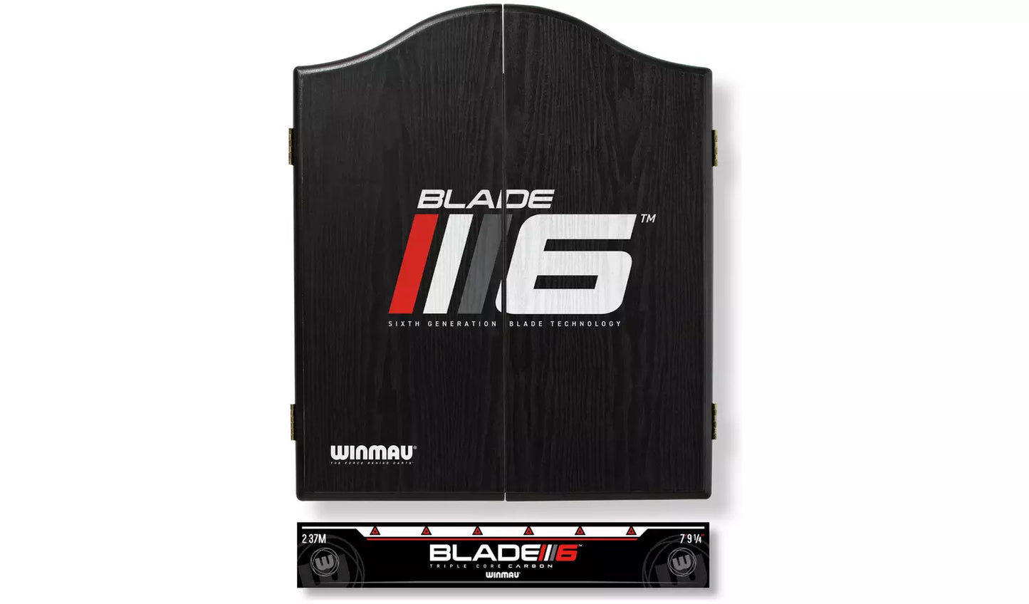 Winmau Blade 6 Dartboard Cabinet and Oche Throw Line