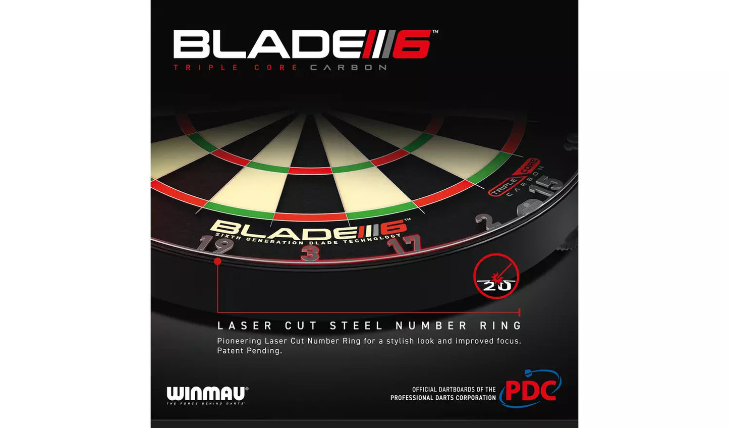 Winmau Blade 6 Triple Core PDC - Professional Dartboard