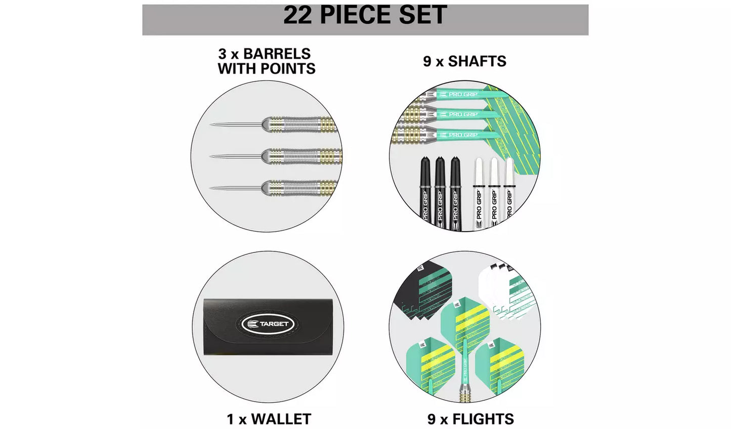 Target Rob Cross 22g Brass Darts Set and Dart Wallet