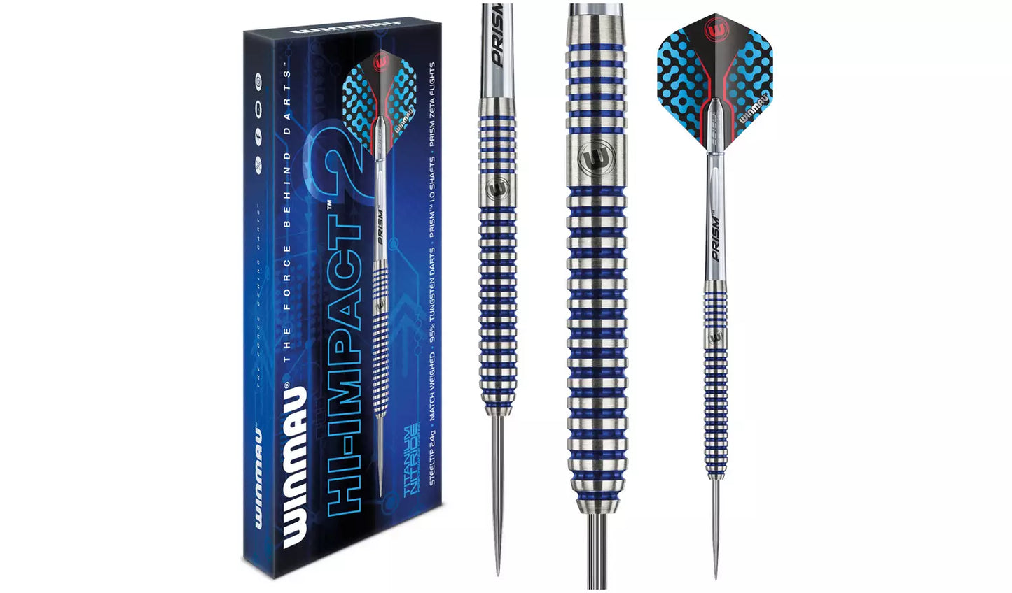 Winmau Hi-Impact 24G 95% Tungsten Darts Set and Case