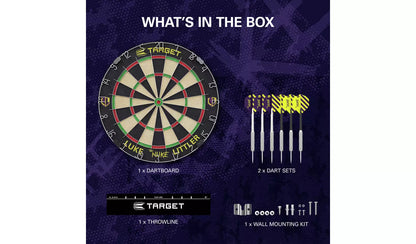 Target Luke Littler Dartboard and Darts Set